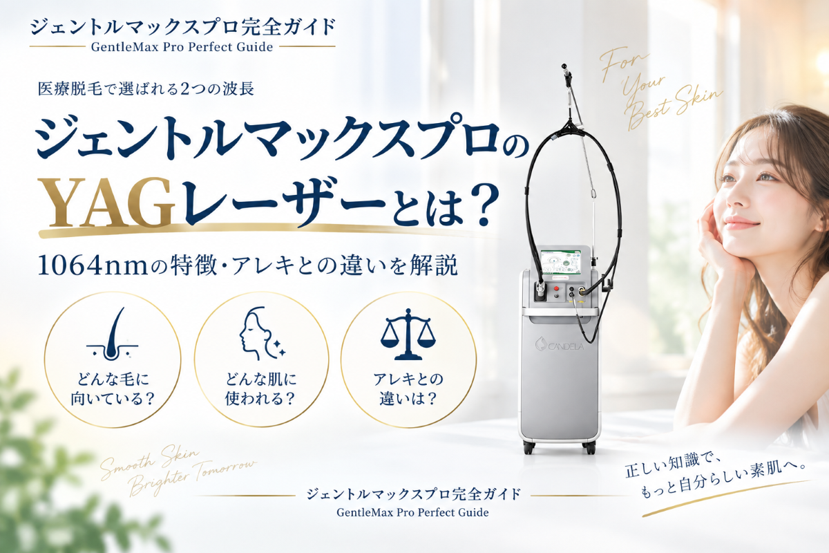 ジェントルマックスプロのYAGレーザーとは？1064nmの特徴とアレキサンドライトレーザーとの違い
